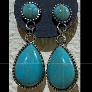 Bohemian Turquoise Drop Earrings *Brand New*